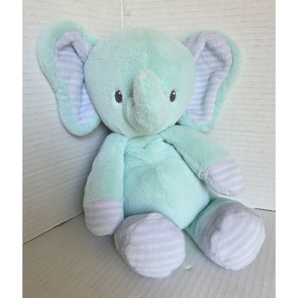 Baby Gund Safari Friends Elephant Musical Pull Down Green Plush Cuddle 12 inch